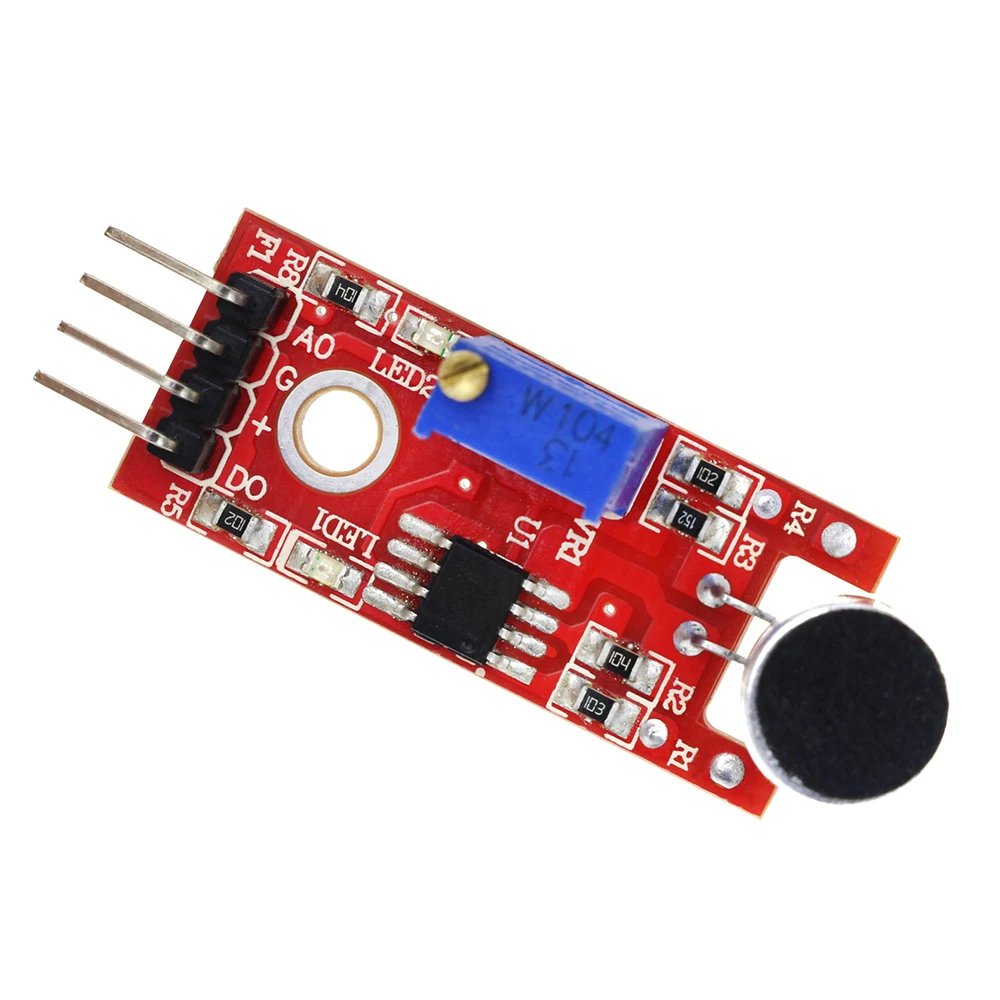 Módulo de Sensor de detección de sonido de voz, KY-038, 4 pines, transmisor de micrófono, Robot inteligente de coche para arduino, Kit DIY KY038