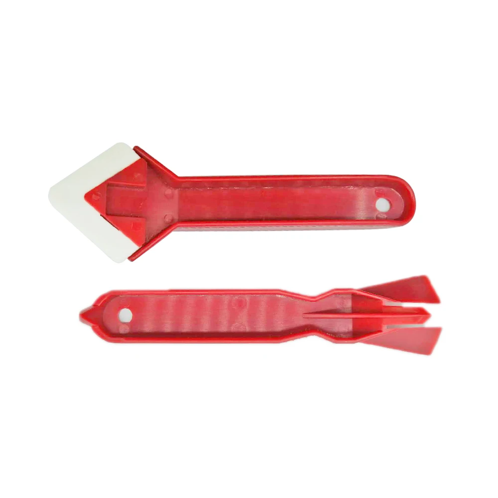 2pcs/1set Durable Silicone Glass Cement Kit Scraper Sealant Remover Tool Caulking Sealant Finishing Grrout Floor Mould Removal