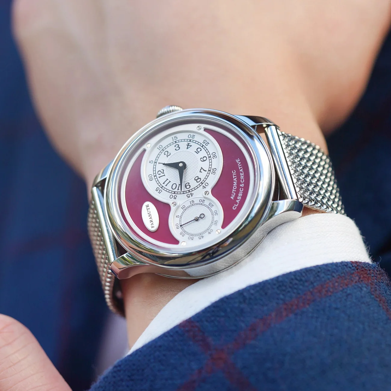 FARASUTE Мужские автоматические часы 40 мм Механические наручные часы с сапфировым зеркалом Маленький секундный циферблат reloj hombre