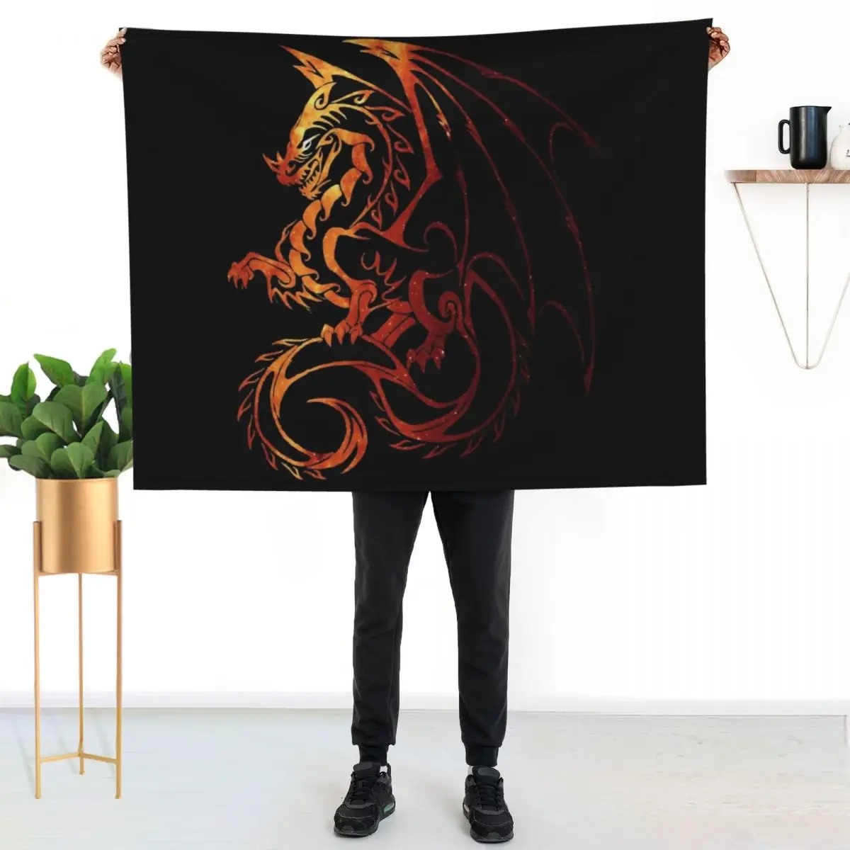 Dragon Throw Blanket Luxury Brand Picnic warm for winter For Decorative Sofa Soft Beds Retros Blankets