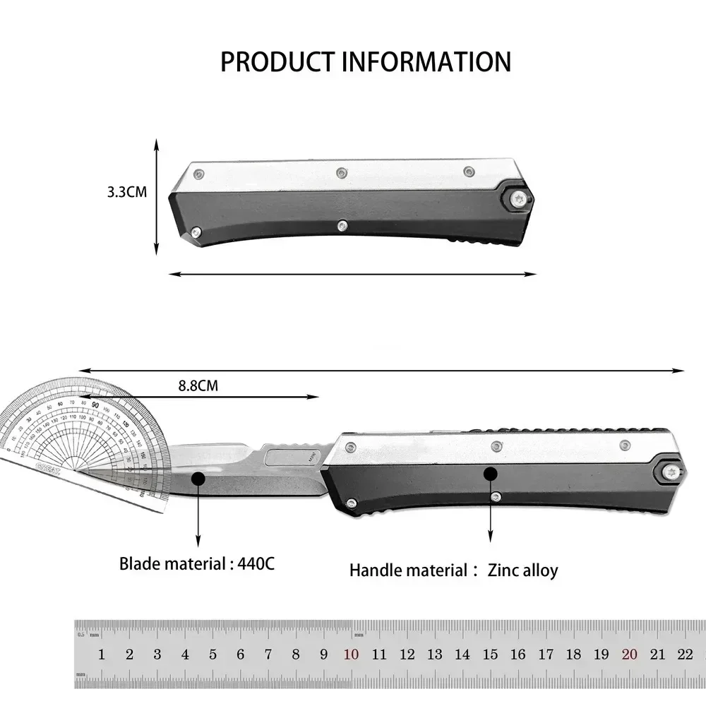 Outdoor Camping Hunting Newest 8817 Folding Knife High Quality 440C Blade Zinc Alloy Handle Survival Knives Tactical EDC Tools