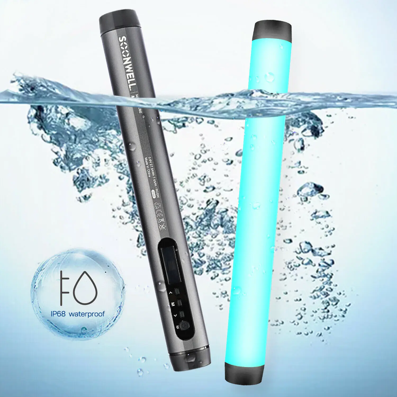 SOONWELL MT1 красный зелёный синий светодиодный Флуоресцентный светильник, полный цвет, CTT 1600-20000K IP68, Водонепроницаемый Флуоресцентный телефон