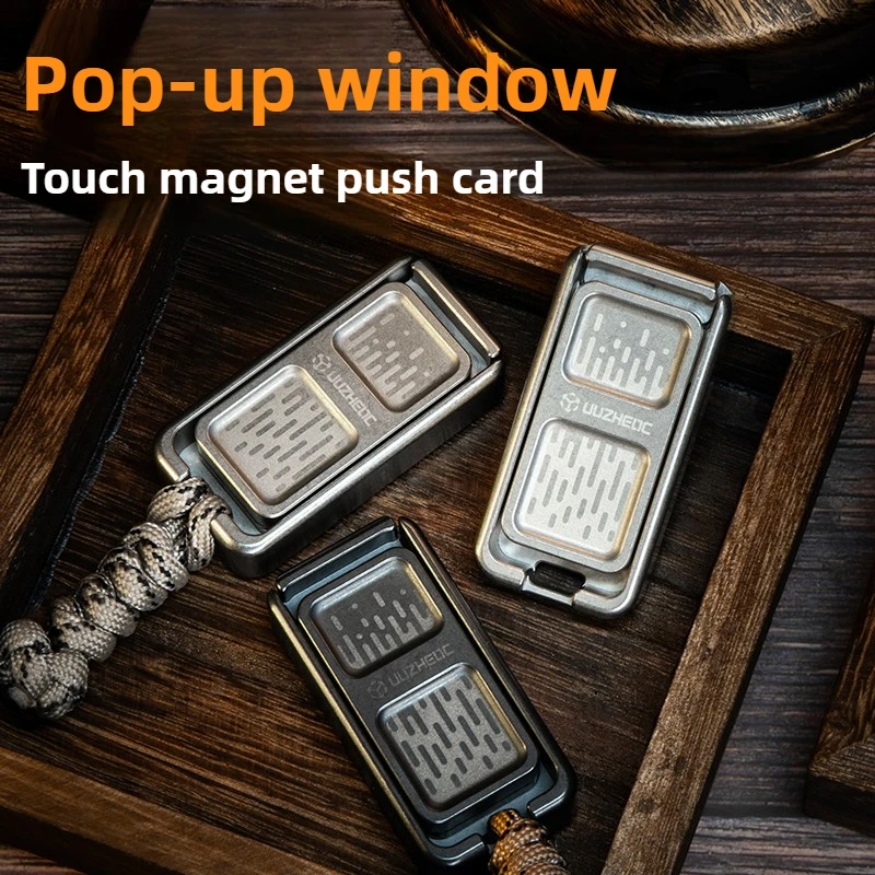 Matrix EDC Pop-up 2.0 Magnetic Linkage Q Elastic Feel Mechanical Metal Fingertip Push Card Decompression Desktop Toy