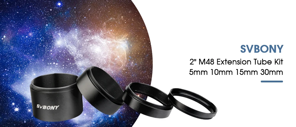 Svbony 2 "m48 Verlängerung srohr Kit 5/0,75/30mm m48x1, 5 auf beiden Seiten für Astronomie profession elle Teleskop Astrofotografie sv119 – Detail 1