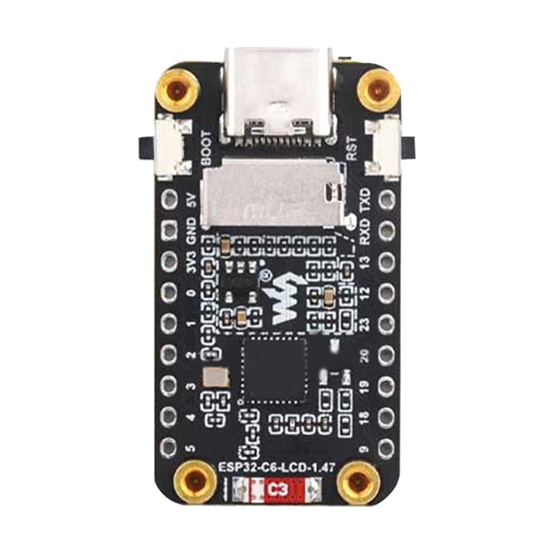 ESP32-C6 Development Board With ST7789 1.47 Inch LCD Wifi6 LVGL HMI SD-Port & RGB-LED