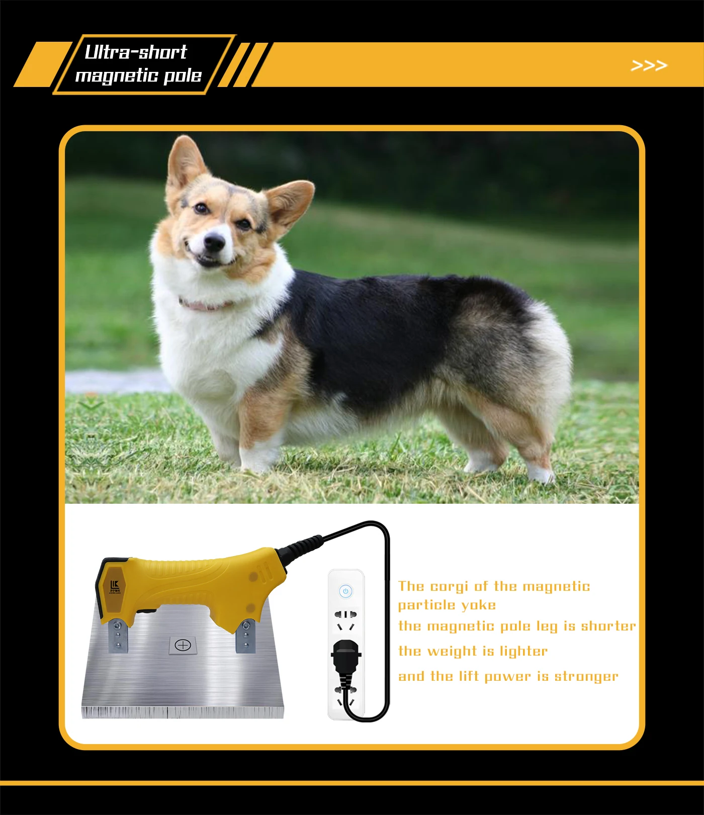 

Handheld Lightweight AC Yoke LKMT-220S Electromagnetic Ultrasonic Flaw Detector Non-Destructive Testing Tool for Quality Control