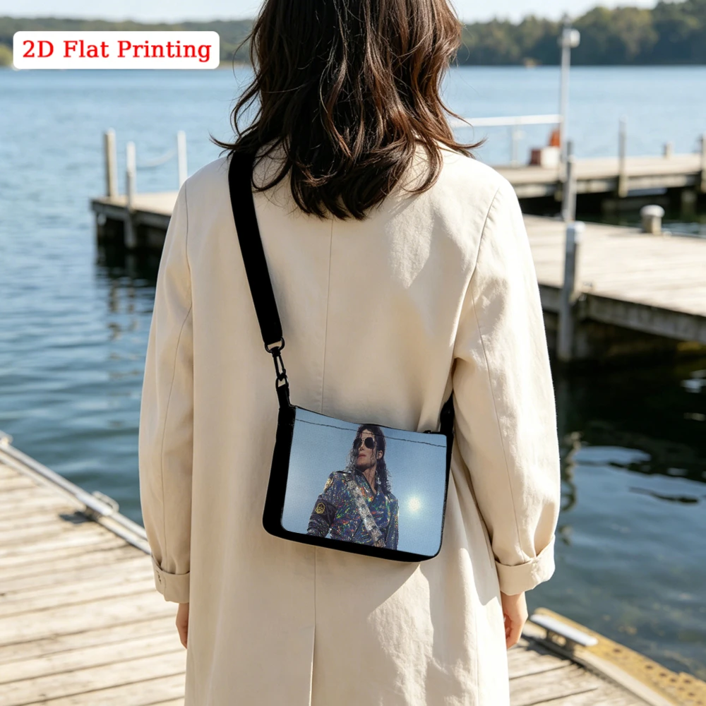 1pc Fashion Crossbody Bag Black Custom Photo Print Shoulder Bags For Travel Daily Commute Shopping Storage Women Lightweight Por