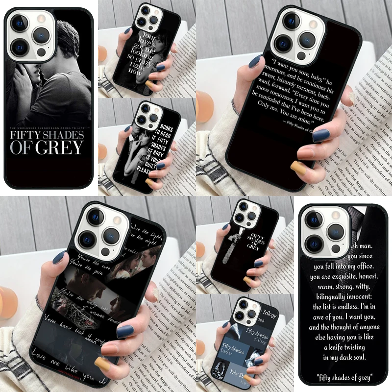 Fifty Shades of Grey Quotes Phone Case Cover for iPhone 16 12 mini 11 13 14 15 Pro Max SE 2020 for Apple 7 8 Plus Coque