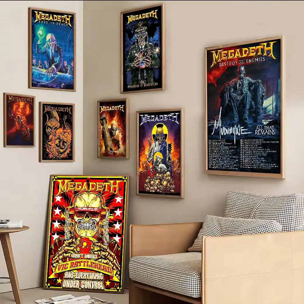 Rock Band Megadeths Movie Sticky Posters Vintage Room Home B