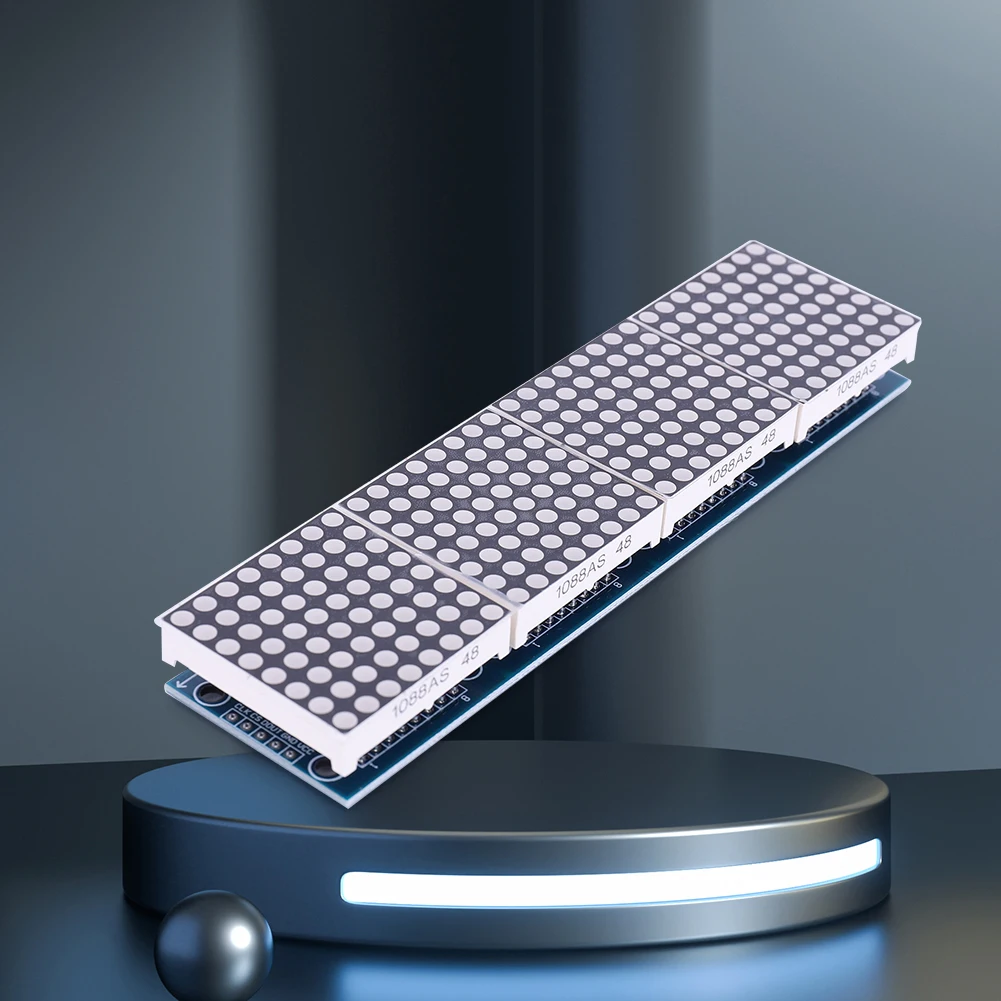 4 IN 1 Display Dot Matrix Module with 5Pin Wire  Matrix LED Display Module 32x8 Single-Chip Control LED Module