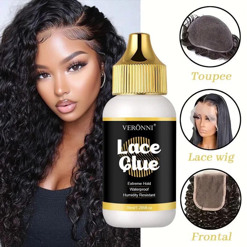 

38ml Waterproof Wig Glue With Remover Super Lace Glue For Lace Wigs/Toupee/Closure Hair Glue Remover Wig Installation Kit Wax