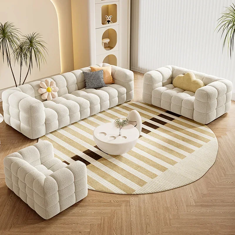 Nordic Luxury Puff Sofa Relaxing Comfortable Modern Designer Sofa Single Elegant Soft Canape Salon De Luxe Home Furniture