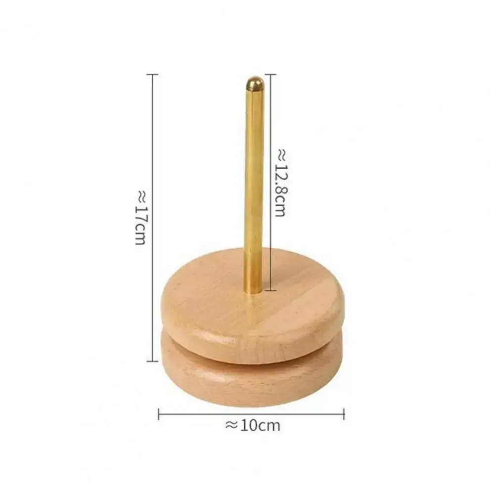 Rotatable Yarn Holder Wooden Yarn Spool Wooden Yarn Ball Winder Stand Spool Holder Set Durable Sewing Supplies for Knitting