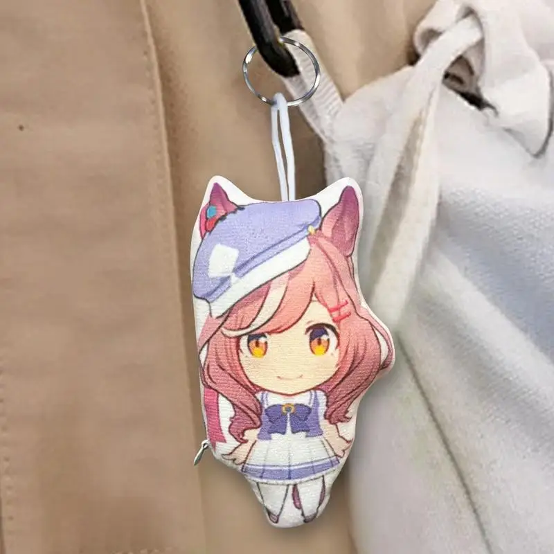 LLavero de peluche de Anime para niña y mujer, juguetes con sonido, llavero de mochila, decoración Interior de coche, colgante de muñeca para fanáticos