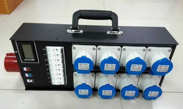 8 channels portable electrical metal power box