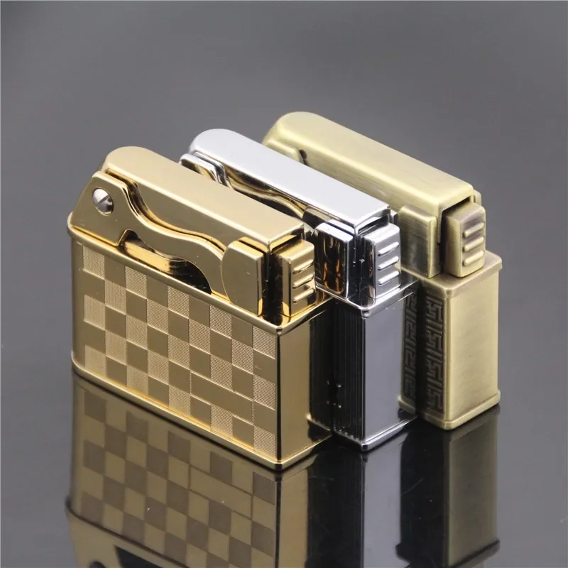 JOBON-Kerosene Lighter for Men, Creative Personality, Metal Gasoline, Bronze and Silver, Creative Gadget, Gift