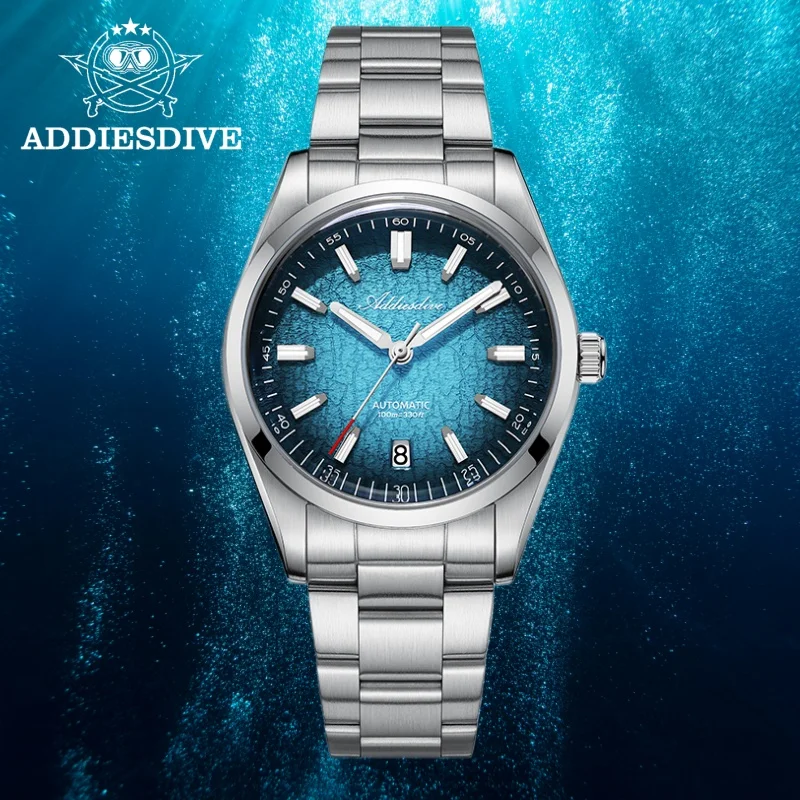 

ADDIESDIVE Men Luxury Watch reloj hombre NH35 Automatic 10Bar Waterproof Luminous 316L Stainless Steel 39mm Mechanical Watch