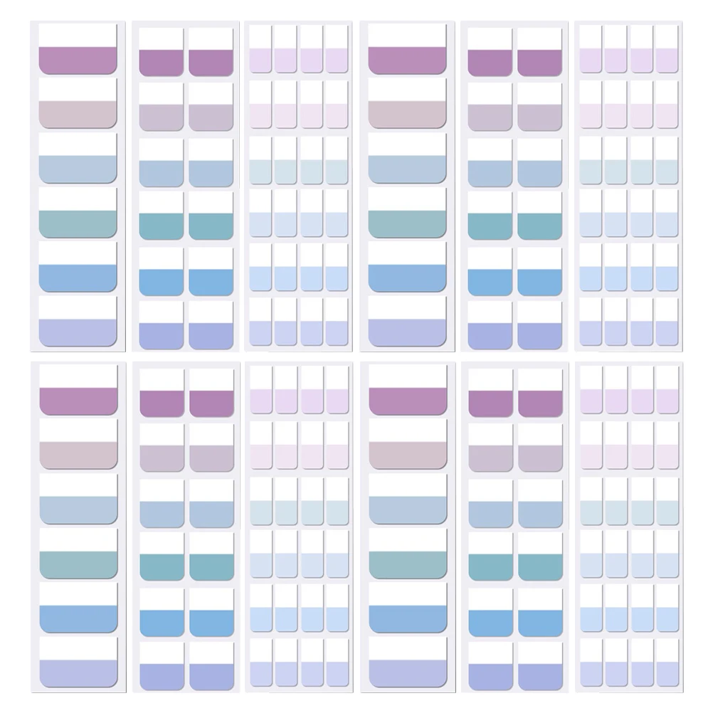

3 Sheets Self-Adhesive Index Writable Book Tabs Sticky Page Tags For Annotating Books Highlight Strips Office Supplies Bookmarks