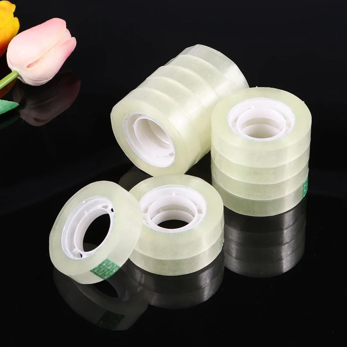 

12 Pcs Invisible Tape Clear Transparent School Stationery Packing Sealing Sticky
