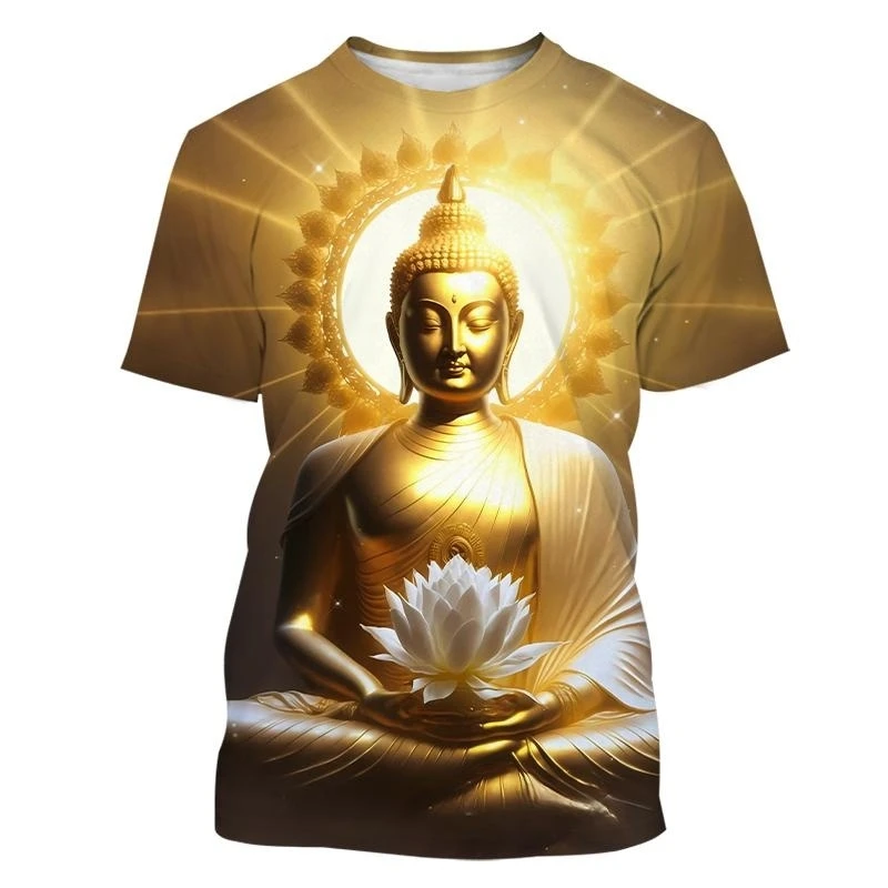 

Buddha Shakyamuni 3D Printed T Shirt For Men Fashion Buddhism Harajuku Tops Summer Casual O-neck Short Sleeve Oversized T-shirts