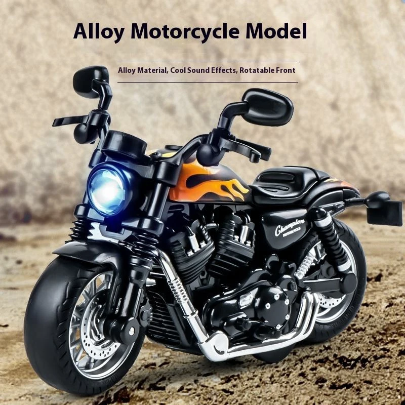 1/14 juguetes para motocicleta, modelo de coche de aleación de simulación con sonido y luz, coche de juguete extraíble, juguetes, pasatiempos, modelado de vehículos fundidos a presión