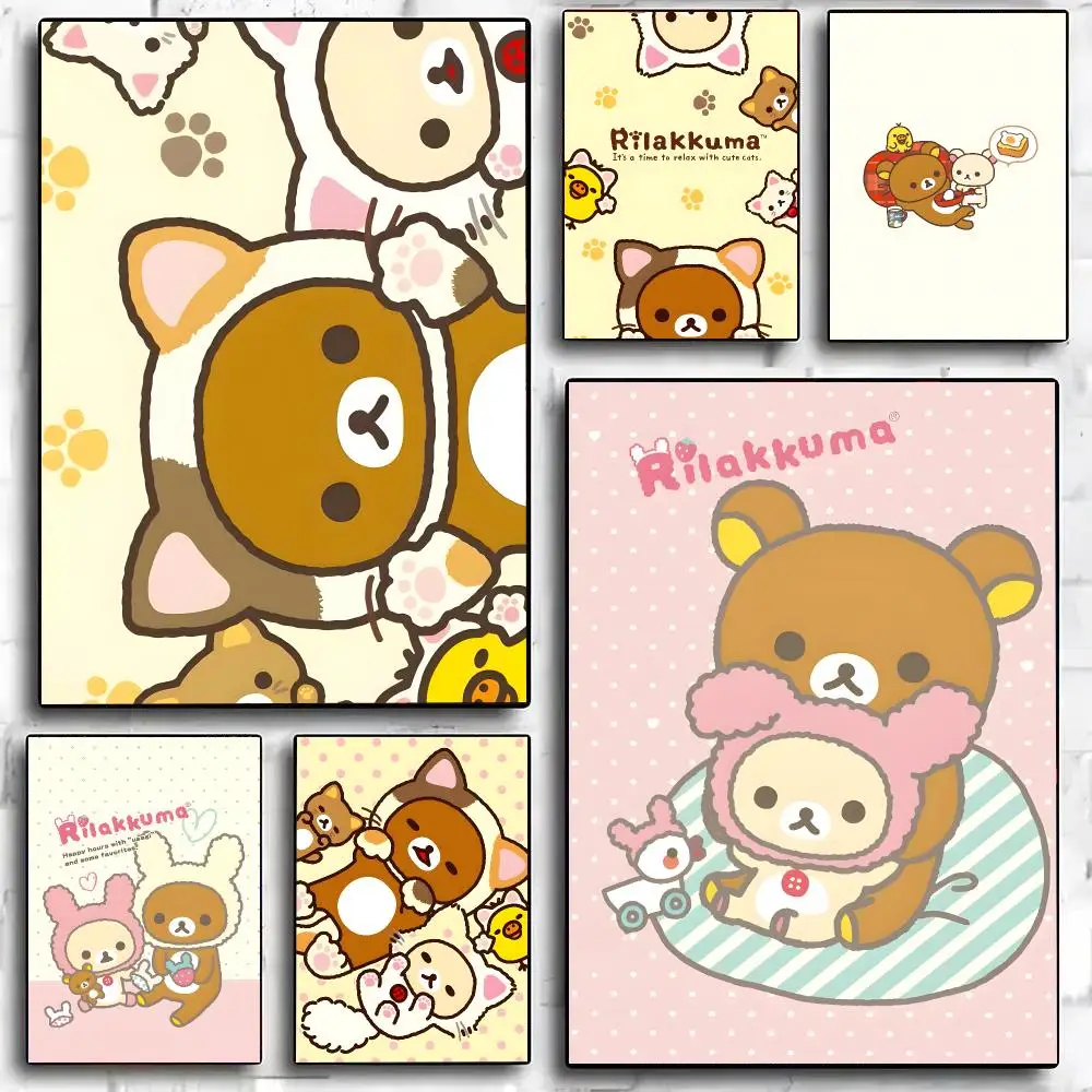 Japan Anime Cute Cartoon R-Rilakkuma Poster Poster Painting And Print Wall Art Picture For Home Room Decor Gifts