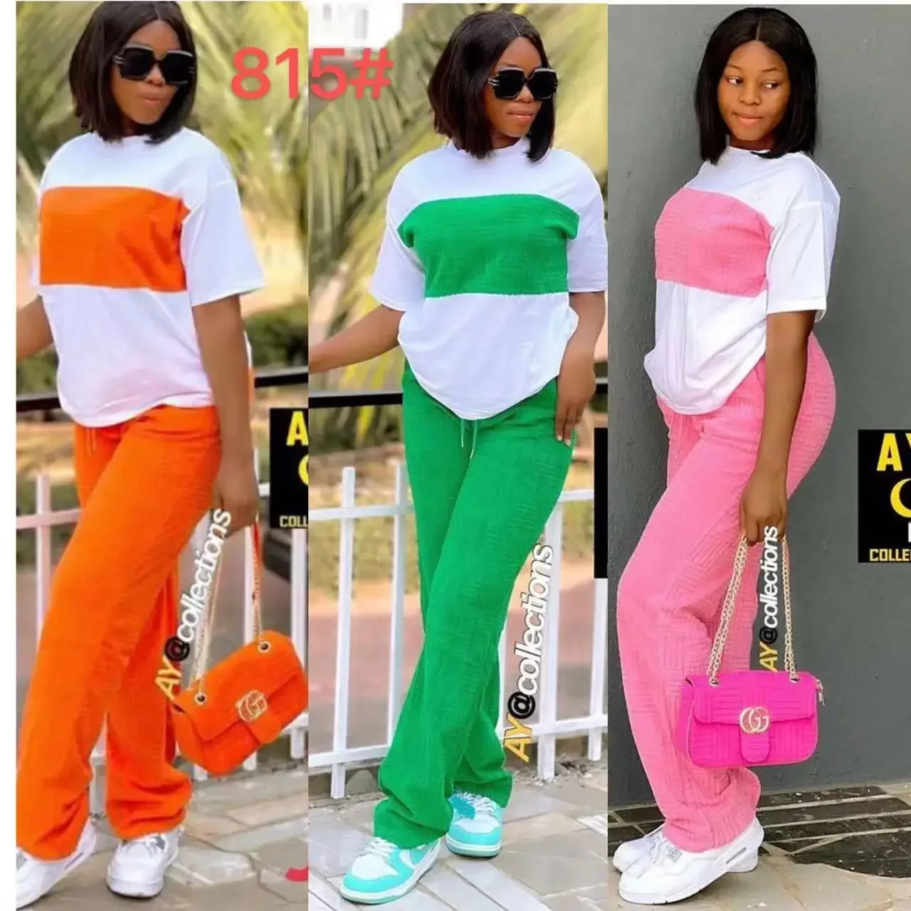 

2 Piece Women Set Dashiki African Clothes Summer Autumn New Fashion Short Sleeve Top and Pants Suit Party Lady Matching Sets