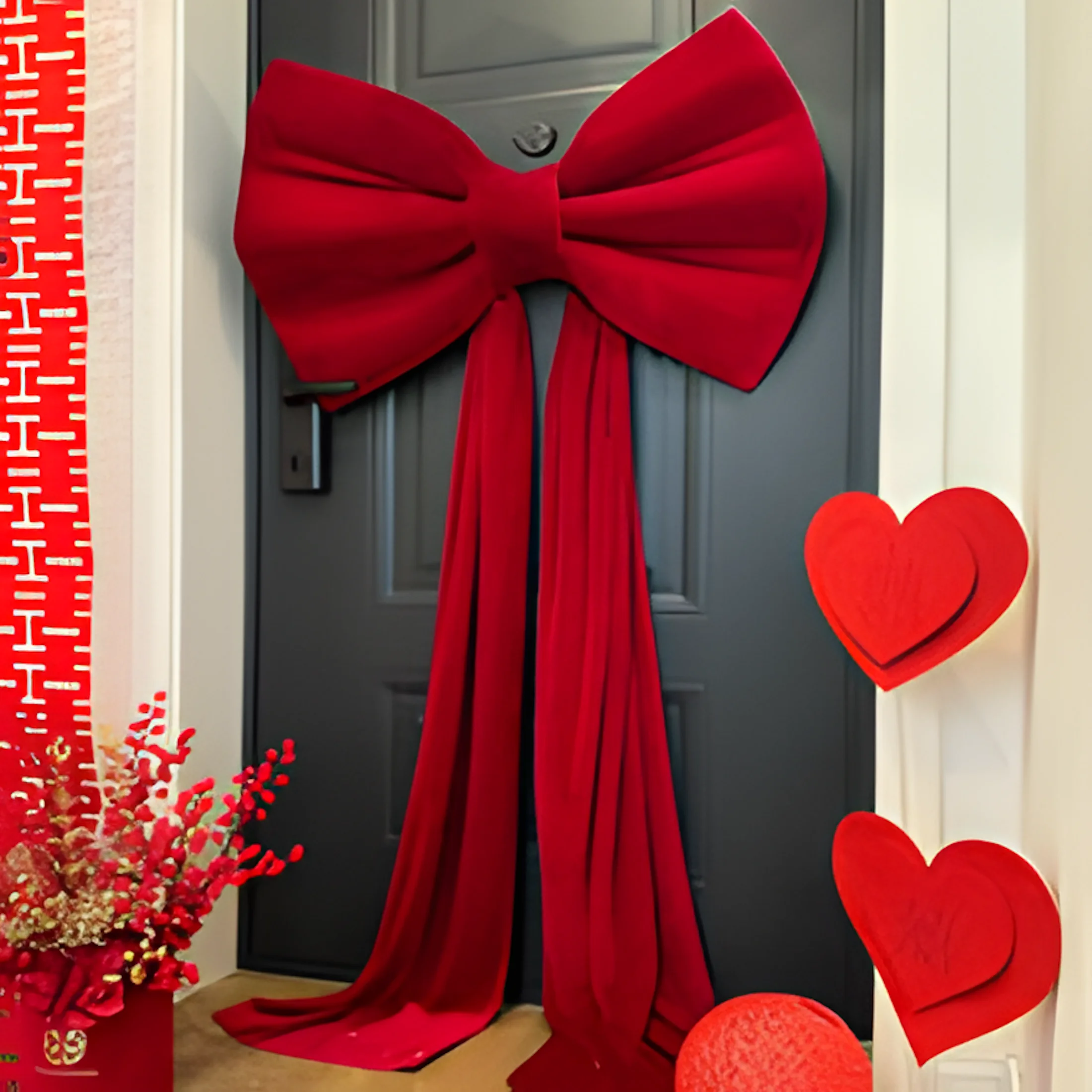 

Гигантская красная бабочка, свадебное украшение, праздничное украшение | Декоративные банты, свадебные украшения.