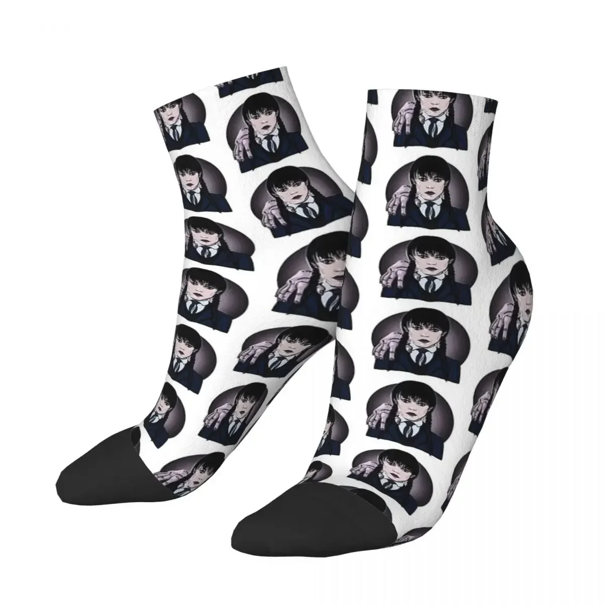 Wednesday Addams Thing TV Series Wednesday Socks Harajuku Super Soft Stockings All Season Socks Accessories for Unisex