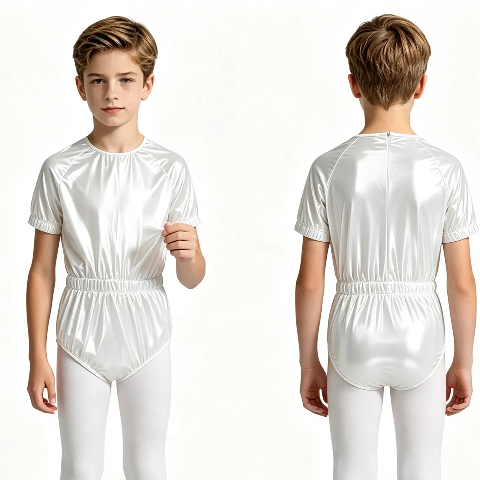 Unisex Kids Waterproof Leak-proof Diaper Cover Bodysuit Anti-strip Zipper Rompers ASD Special Needs Adaptive Clothing Swimwear