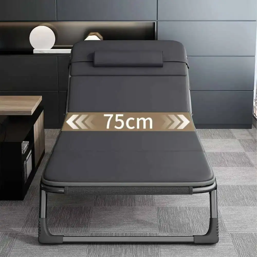 

Living Room Folding Bed Recliner Office Lunch Break Bed Outdoor Self-driving Tour Simple Oxford Cloth Folding Bed Beach Recliner