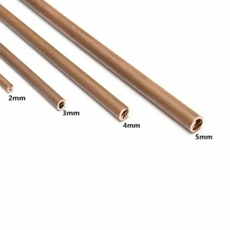 4pcs T2 Copper Round Tube 3mm-6mm Internal Diameter 300mm Length Hollow Straight Pipe Tubing customize service