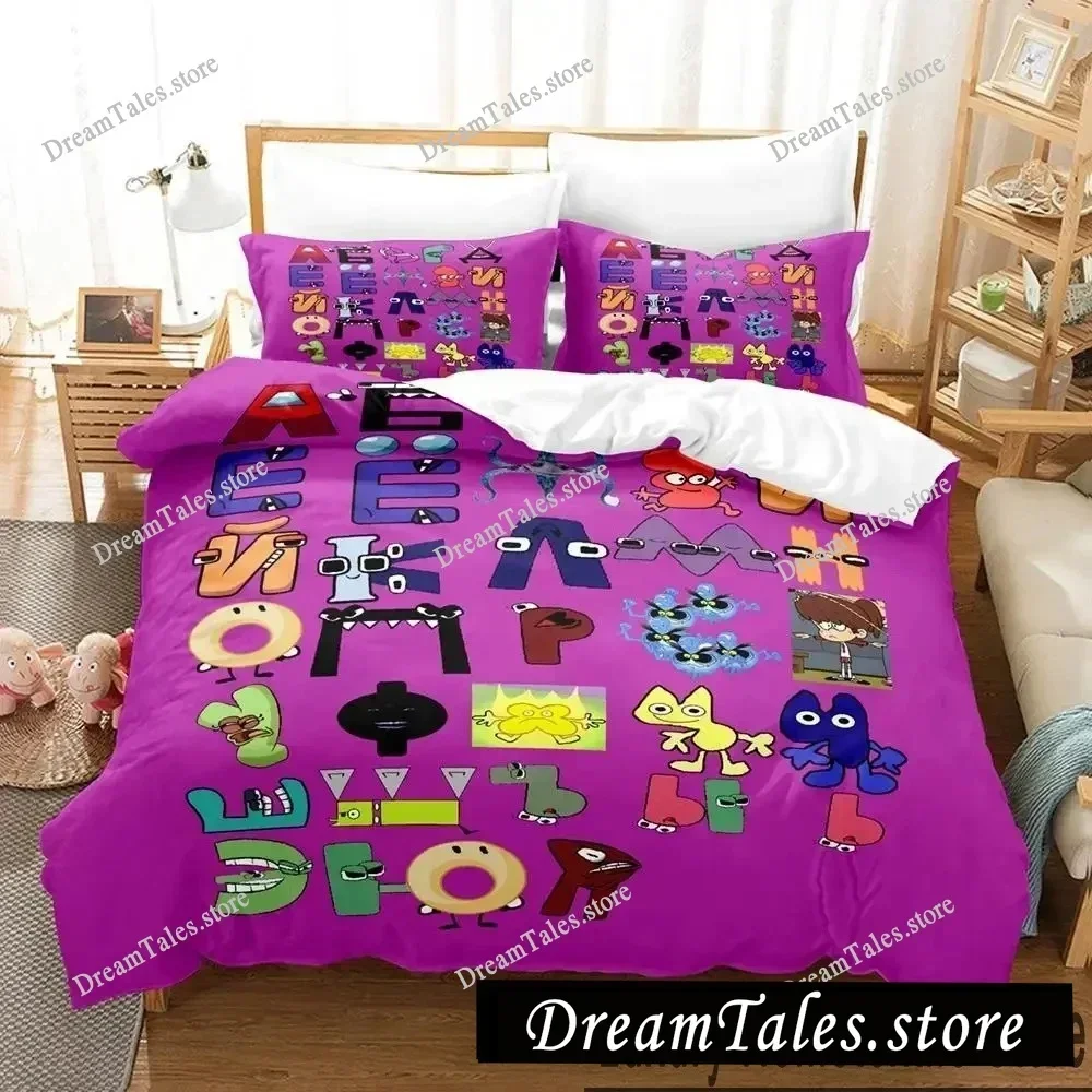 3D Print Cartoon Alphabet Lore A-Z Bedding Set Boys Girls Twin Queen King Size Duvet Cover Pillowcase Bed boys Adult592FQH
