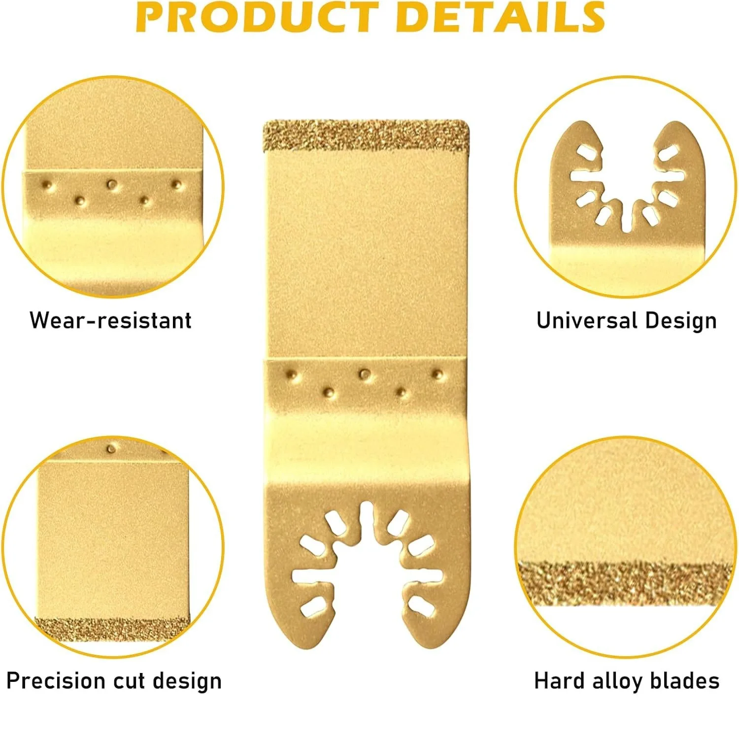 2PCS Oscillating Saw Blades Oscillating Multitool Blades For Cutting Metal Oscillating Tool Blade Diamond Multitool Saw Blades