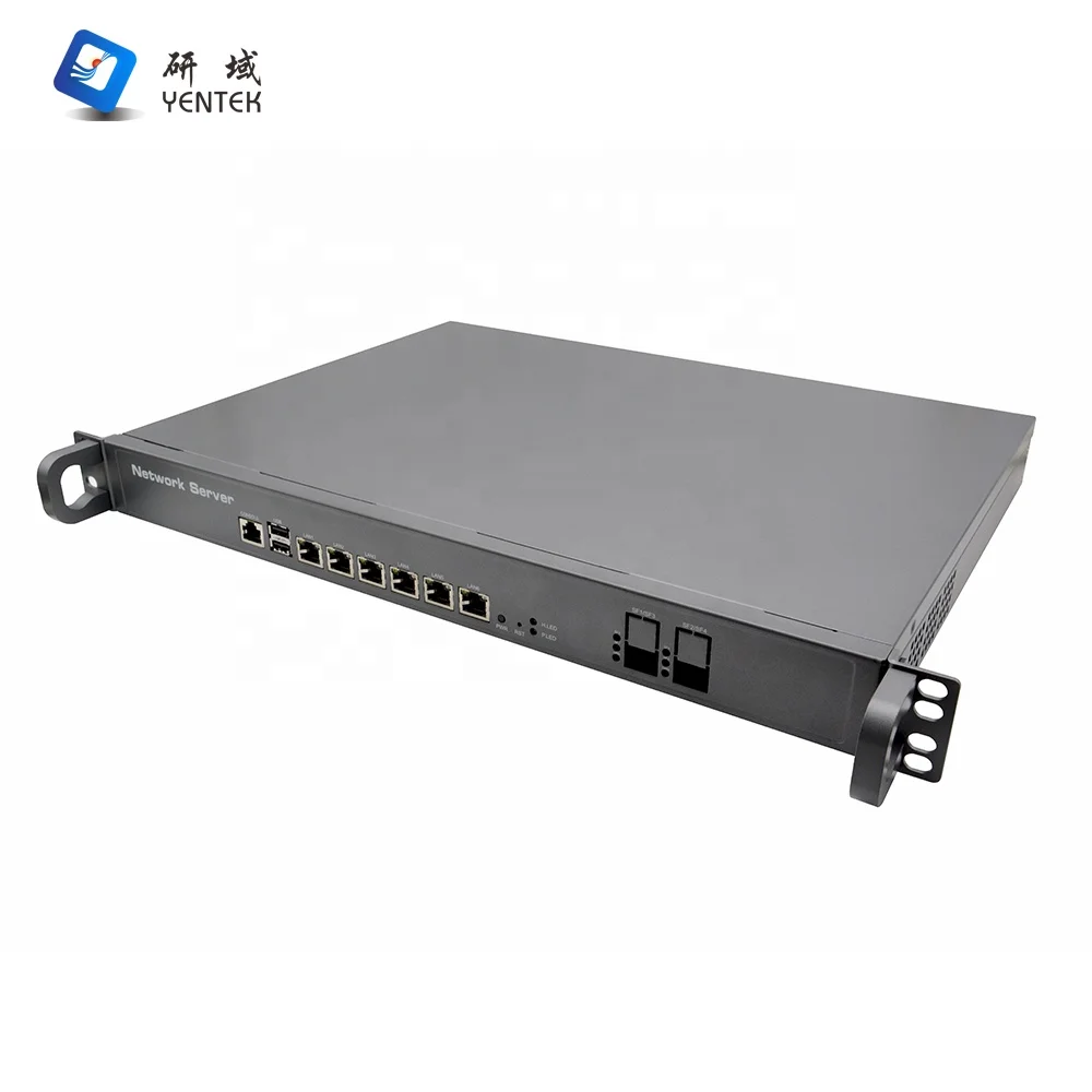 

YENTEK Network Security Appliance1U Server Rack Case 6 LAN 4 SFP PFSense Industrial Router Firewall PC Network Server