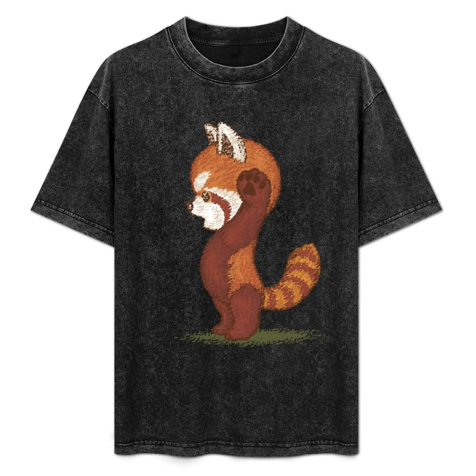 Red panda surprised T-Shirt Casual Everyday Short Sleeve T-Shirt