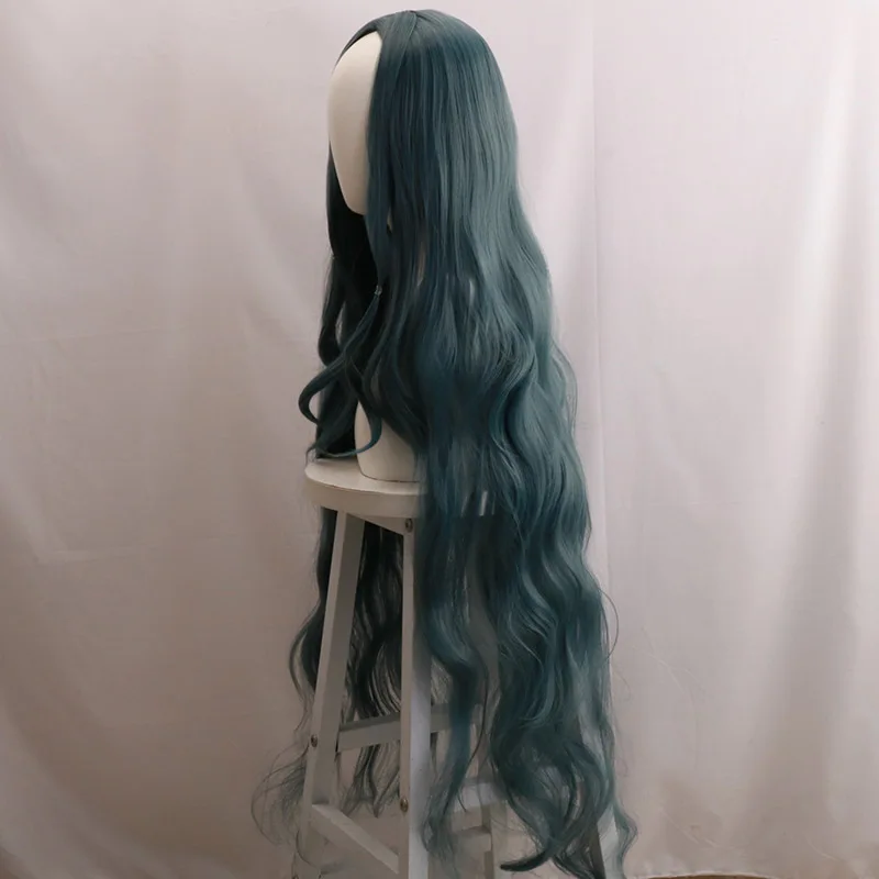 Nouveau Danganronpa V3: Shirokane 120 cm Micro-Curl cheveux longs haute température soie Rose filet intérieur Cosplay perruque