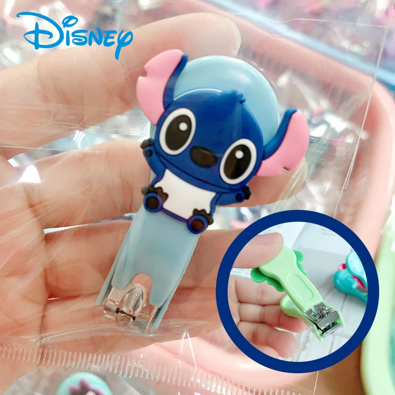 

Disney Anime Lilo & Stitch Stainless Steel Nail Clipper Mickey Minnie Mouse Kawaii Portable Manicure Tool Toenail Scissors Tool