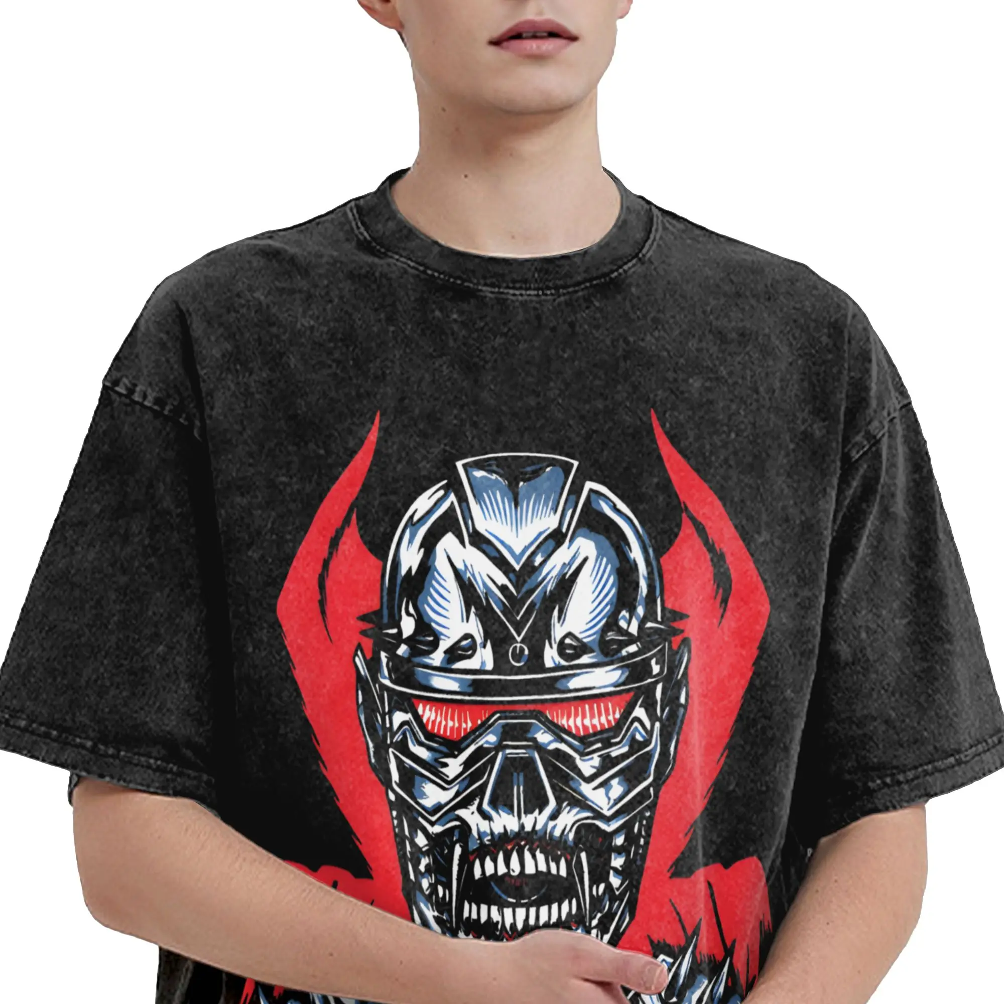 Harajuku Washed Shirt Czarface  Apparel Vintage T-Shirts High Street  Streetwear Short Sleeve Graphic Tops Tees