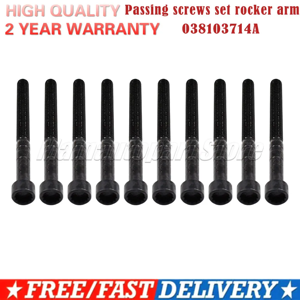 10 PCS 10MM Passing screws set rocker arm for VW 2.5 TDI Bolts With Rocker Arm Shaft Set of 10 PCS 917.290 038103714A