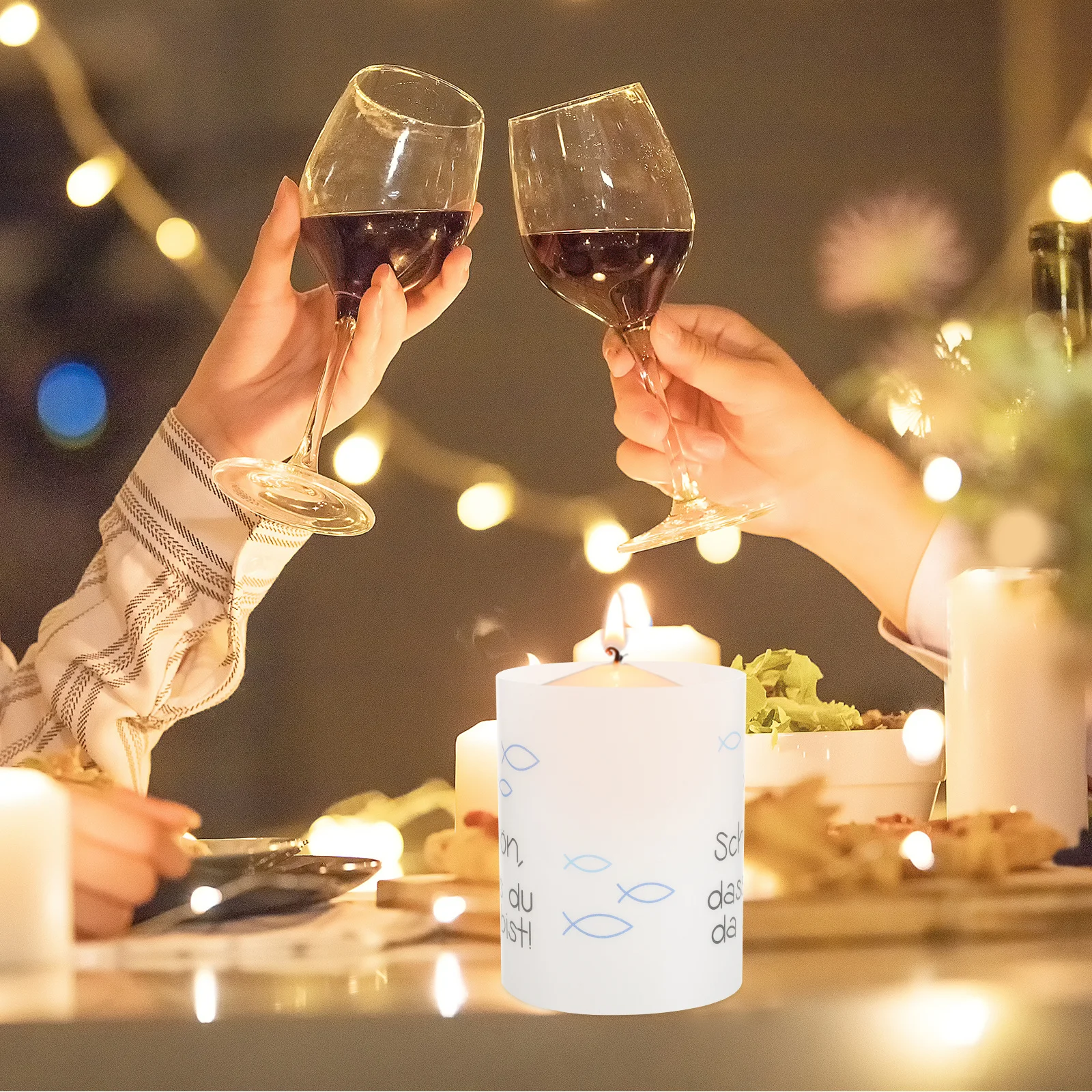 8 قطعة ظلال بلاستيكية مفتوحة نهاية اسطوانة يغطي لحاملي ديكور المنزل حفلة جو غطاء اسطوانة بلاستيكية