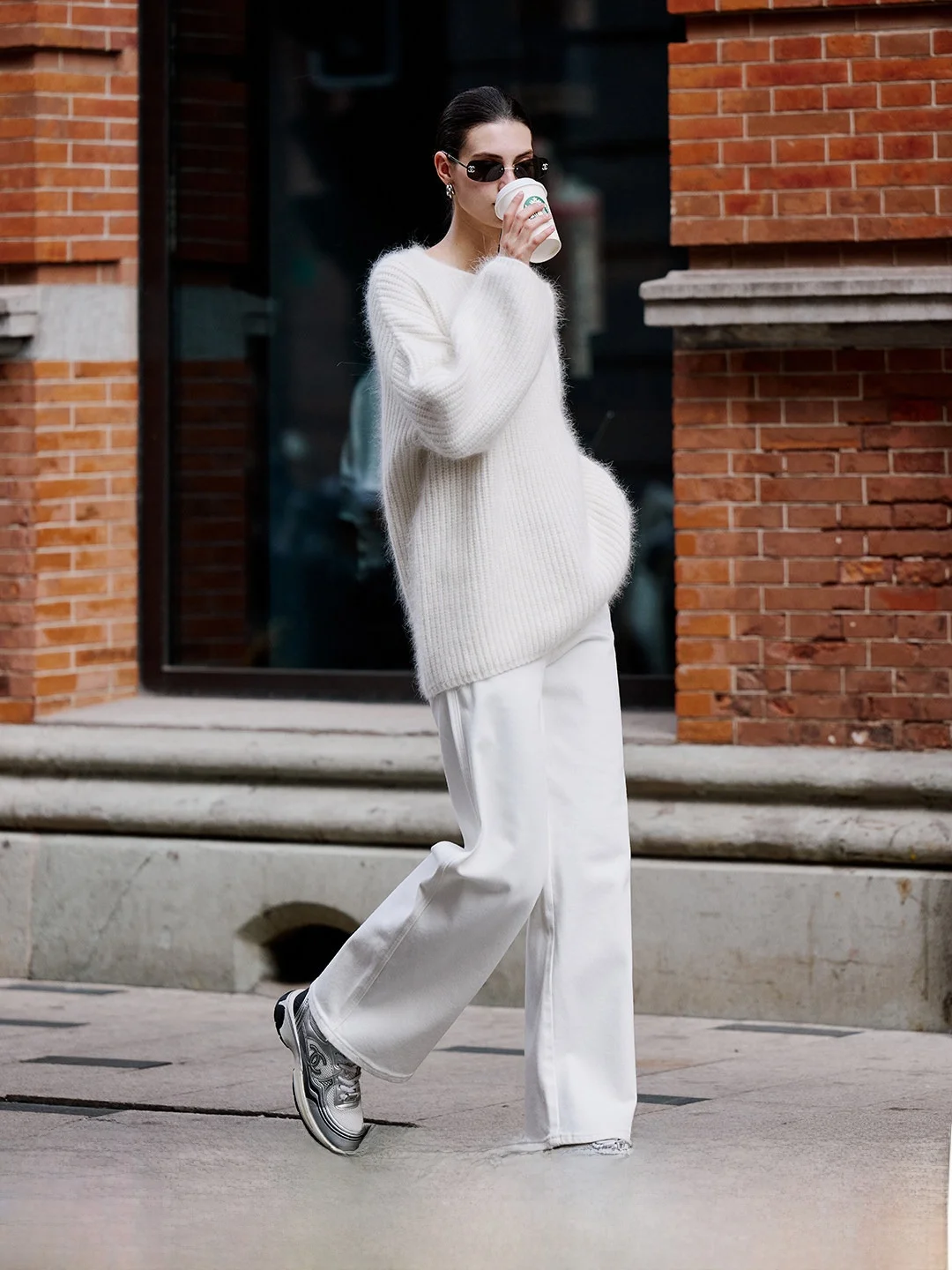 

Luna7xi Autumn Winter Wool Knitted Sweater Women round Ne Long Sve Comfortable Lazy Sle Knitwear Commute Friendly