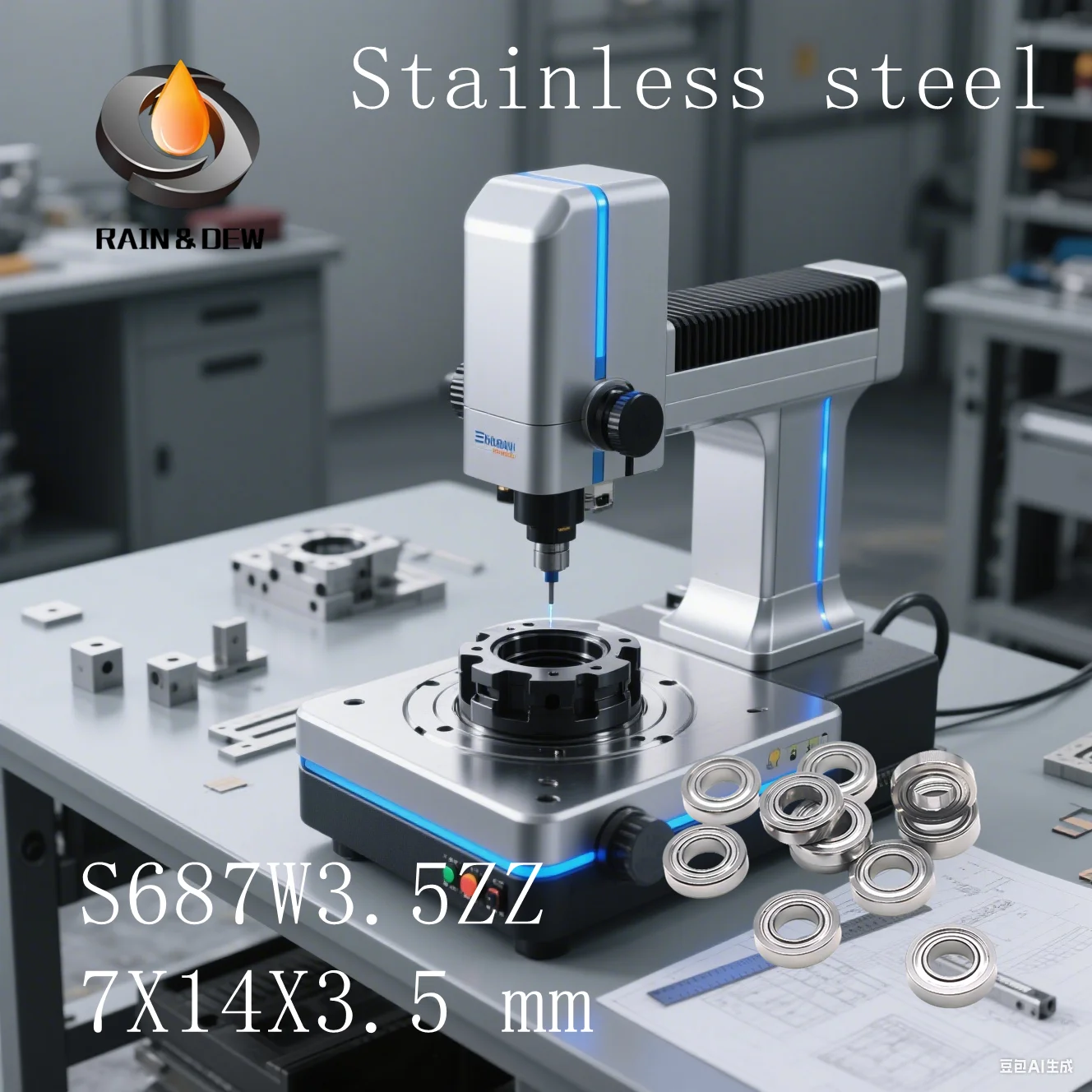 

10 шт. S687W3.5ZZ шарикоподшипник из нержавеющей стали 7X14X3,5 мм радиальные подшипники