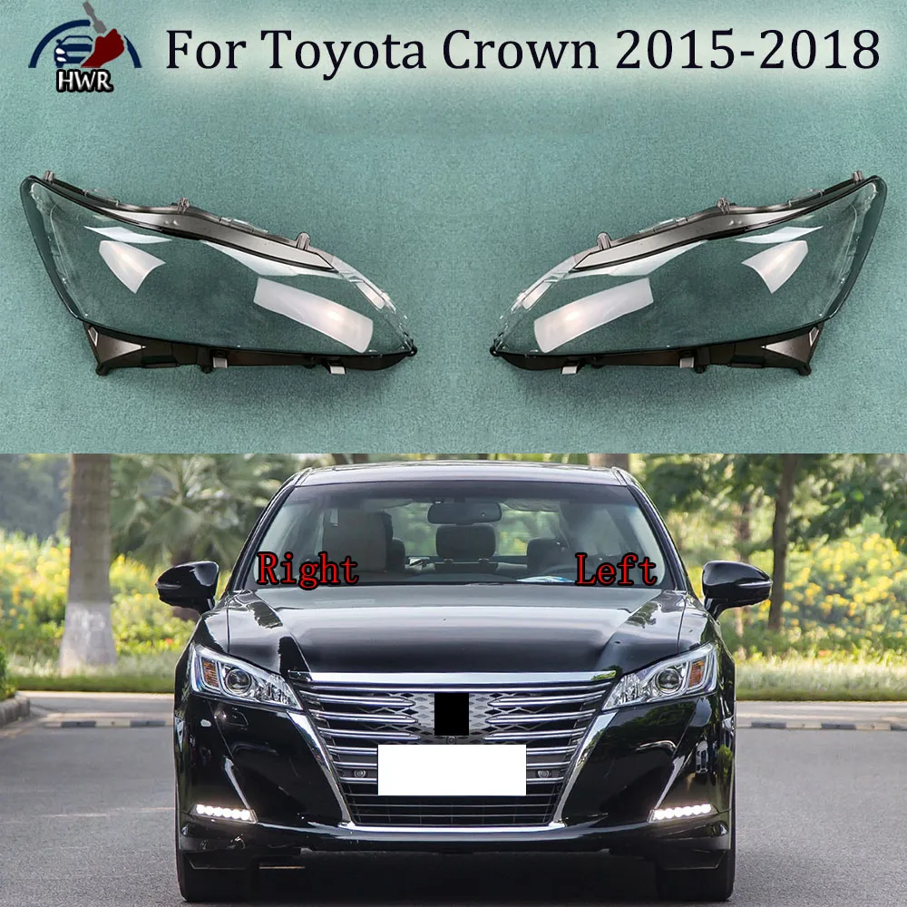 

Transparent Headlight Cover Lampshade Shell Headlamp Housing Durable Lens Plexiglass For Toyota Crown 2015 2016 2017 2018