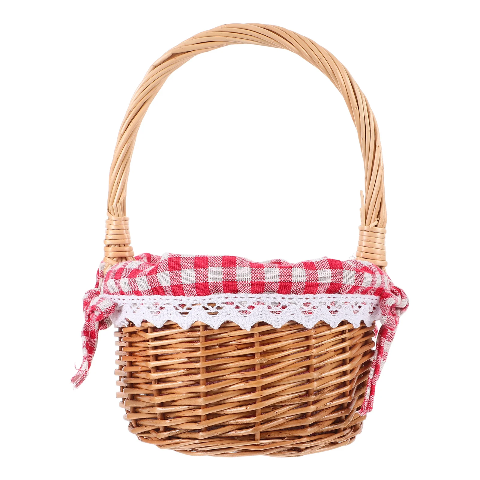 

Handwoven Willow Basket Natural Wicker Storage Decorative Basket For Wedding Easter Harvest Picnic Organizer Present Use Khaki