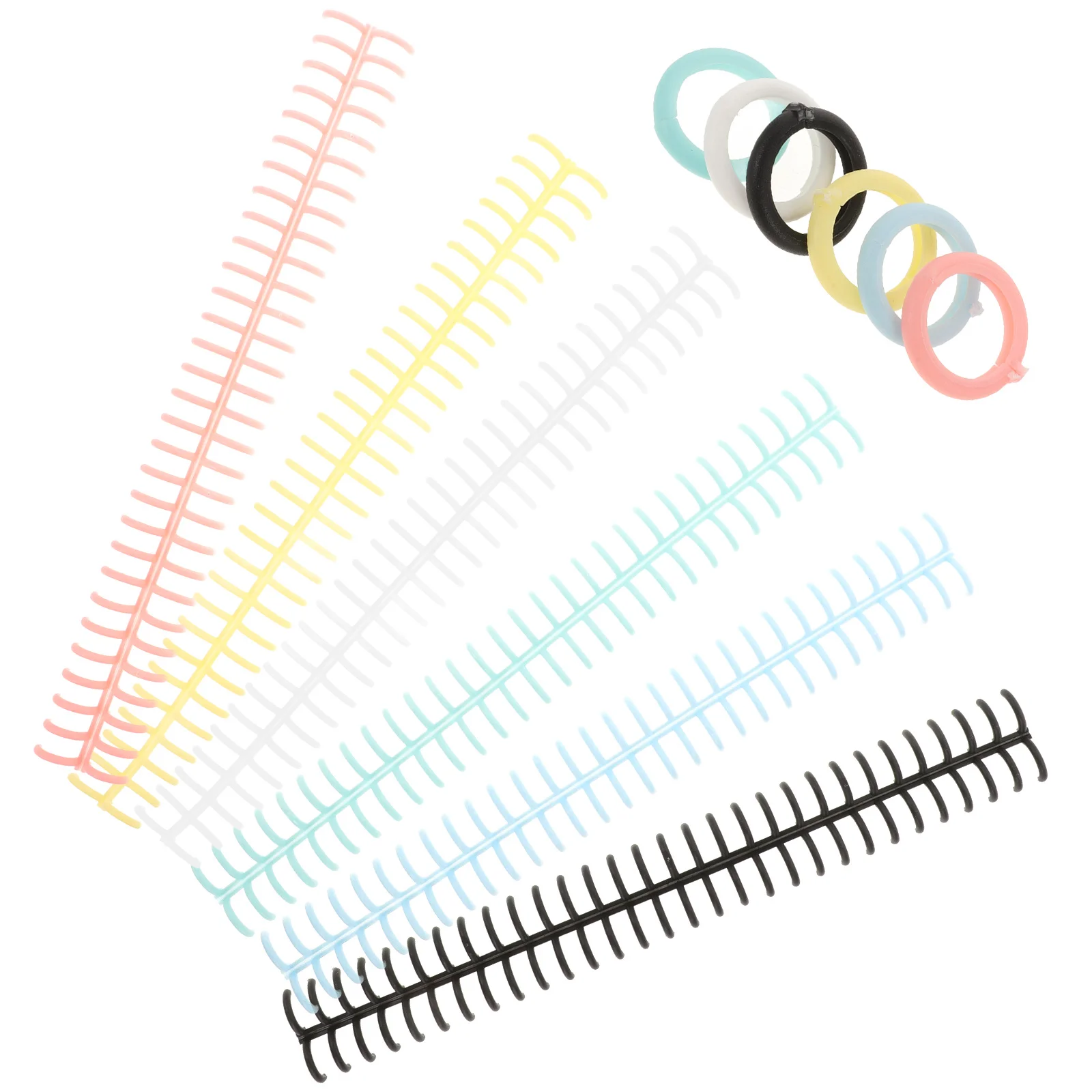 6 stücke Farbige Lose Blatt Binder Ringe Glatte Bindung Spulen Für Diy Notebook Notizblock Buch Organizer Tragbare Ringbuch Sammelalbum
