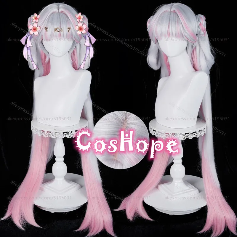 

Jinhsi Косплей Парик Персик Серебристый Белый Розовый Парик Аниме Термостойкий Синтетический Парик для Хэллоуина Карнавальный Костюм Партии