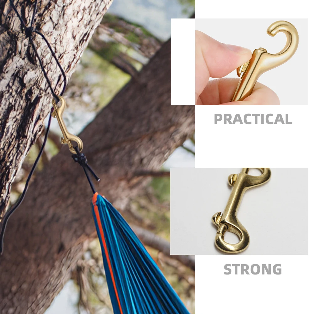 Крючок с двойной головкой, двусторонняя пряжка, болт, карабины, детали сумки, аксессуары, латунный карабин, держатель для ключей, зажимы для дайвинга, багаж