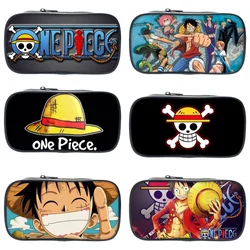 Anime One Piece Pencill Case Kids School Student Cartoon Luffy Pen Bag School Supplies Stationery Birthday Party Gifts for Boys