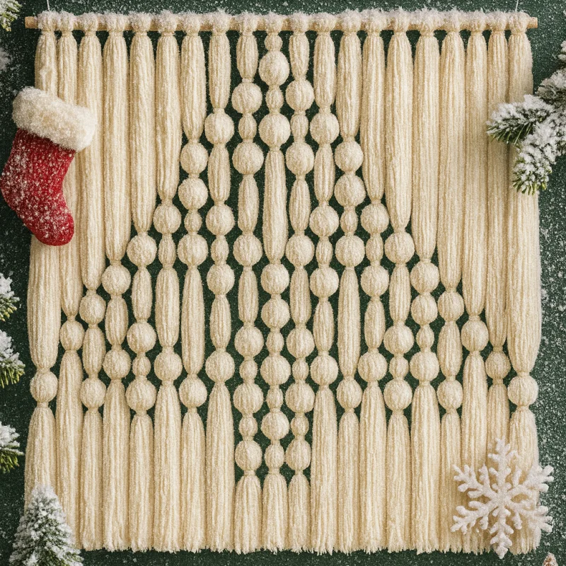 %ss New Arrival Customizable White Christmas Spherical Macramé Wall Hanging for Winter Holiday Interiors~*